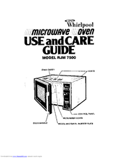 Whirlpool RJM 7500 Use And Care Manual
