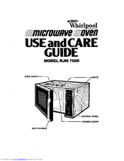 Whirlpool RJM 7600 Use And Care Manual