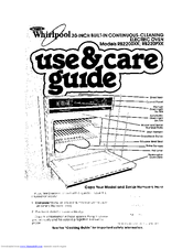 Whirlpool RB220PXK Use & Care Manual