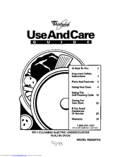 Whirlpool RB262PXA Use And Care Manual