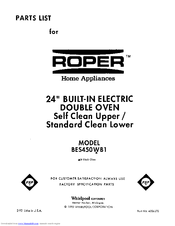 Roper BES450BB1 Parts List