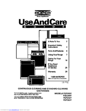 Whirlpool FGP345Y Use And Care Manual