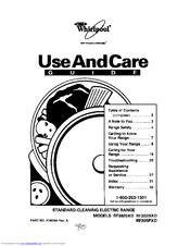 Whirlpool RF305PXD Use And Care Manual