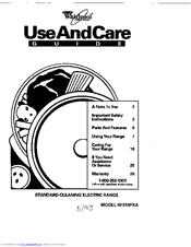 Whirlpool RF310PXA Use And Care Manual