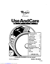 Whirlpool RF310PXD Use And Care Manual