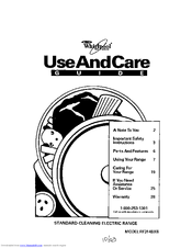 Whirlpool RF314BXB Use And Care Manual