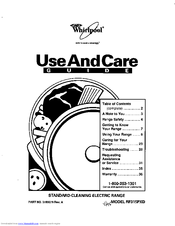 Whirlpool RF315PXD Use And Care Manual