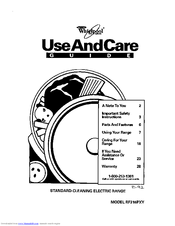 Whirlpool RF316PXY Use And Care Manual
