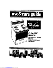 Whirlpool RF3305XX Use & Care Manual