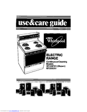 Whirlpool RF3300XV Use And Care Manual