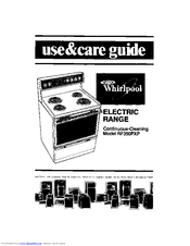Whirlpool RF350PXP Use And Care Manual