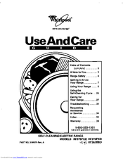 Whirlpool RF375PXD Use And Care Manual