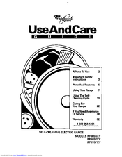 Whirlpool RF365BXY Use And Care Manual