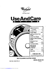 Whirlpool RF3661XD Use And Care Manual