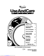Whirlpool RF376PCY Use And Care Manual