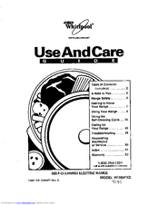 Whirlpool RF385PXD Use And Care Manual