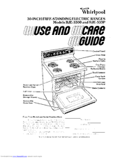 Whirlpool RJE-333P Use And Care Manual