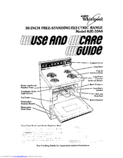 Whirlpool RJE-3365 Use And Care Manual