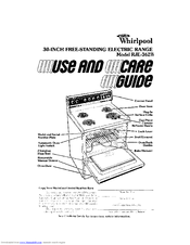 Whirlpool RJE-362B Use And Care Manual