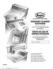 Whirlpool Roper STANDARD CLEANING GAS RANGE Use And Care Manual