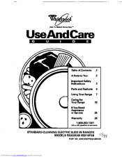 Whirlpool RS3025XB Use And Care Manual
