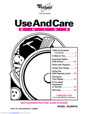 Whirlpool RS386PXE Use And Care Manual