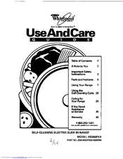 Whirlpool RS386PXB Use And Care Manual