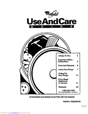 Whirlpool RS600BXB Use And Care Manual