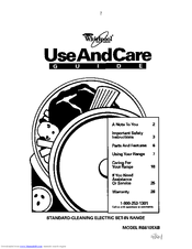 Whirlpool RS6105XB Use And Care Manual
