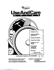 Whirlpool SF302PSY Use & Care Manual