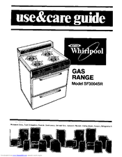 Whirlpool SF3004SR Use & Care Manual