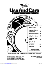 Whirlpool SF310PEY Use And Care Manual