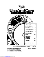 Whirlpool SF314PSY Use & Care Manual