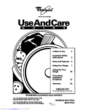 Whirlpool SF317PCA Use And Care Manual