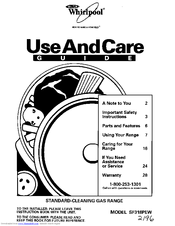 Whirlpool SF318PEW Use And Care Manual
