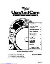 Whirlpool SF385PEY Use & Care Manual