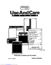 Whirlpool TER20WOD Use And Care Manual