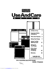 Whirlpool TER86W5B Use And Care Manual
