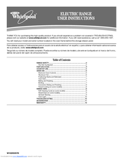 Whirlpool WFE371LVS User Instructions