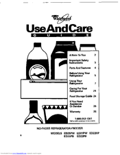 Whirlpool ED22PW Use And Care Manual