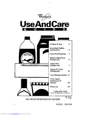 Whirlpool EDZZDK Use And Care Manual