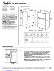 Whirlpool W6RXNGFW Dimension Manual