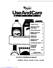 Whirlpool ET14GK Use And Care Manual