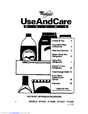 Whirlpool ET14UK Use And Care Manual