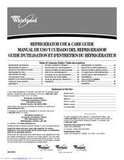 Whirlpool ET1FHTXMB01 Use & Care Manual