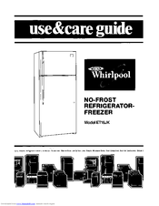 Whirlpool ETIGJK Use And Care Manual