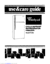 Whirlpool ETl2NC Use And Care Manual
