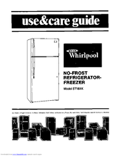 Whirlpool ETl8XK Use & Care Manual