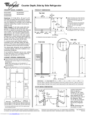 Whirlpool GC3SHAXVT - 23.1 cu. ft Dimension Manual