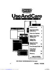 Whirlpool RT25BK Use And Care Manual